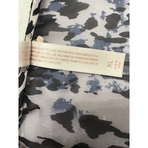 Animal Print Sheer Tunic Top With Empire Waist Womens Size XL - Picture 6 of 11